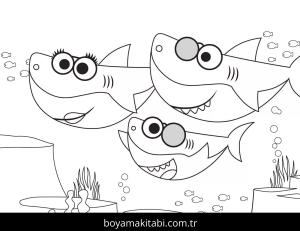 Baby Shark boyama sayfası – yaratıcılığı geliştirir, keyifli zaman