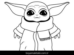 Baby Yoda boyama sayfası – yaratıcılık, eğlenceli etkinlik
