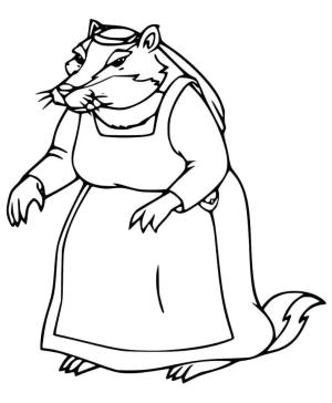 Badger boyama sayfası,  coloring page, Büyükanne Porsuk, 