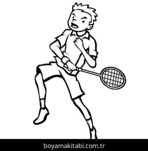 Badminton boyama sayfası – boyama etkinliği, çocuk aktivitesi