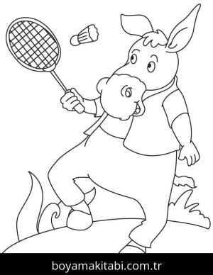 Badminton boyama sayfası – yaratıcılık, eğlenceli etkinlik