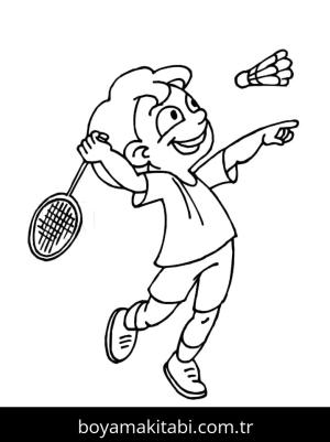 Badminton boyama sayfası – yaratıcılığı geliştirir, keyifli zaman