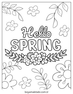 Bahar boyama sayfası – okul öncesi, evde etkinlik