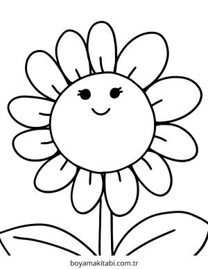 Bahar boyama sayfası – kolay boyama, eğitici aktivite