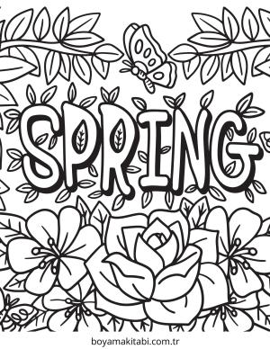 Bahar boyama sayfası – ücretsiz yazdır, boyama etkinliği