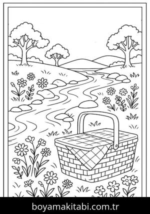 Bahar boyama sayfası,  coloring page, , 