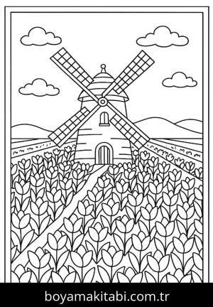 Bahar boyama sayfası,  coloring page, , 