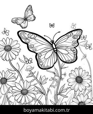 Bahar boyama sayfası,  coloring page, , 