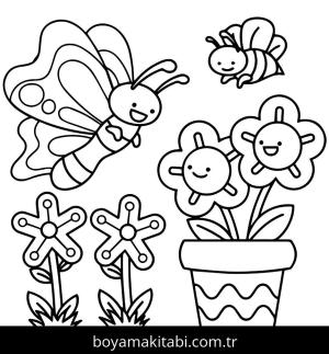 Bahar boyama sayfası,  coloring page, , 