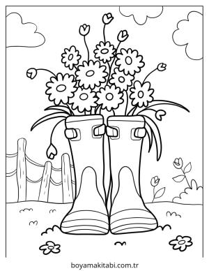 Bahar boyama sayfası – ücretsiz yazdır, boyama etkinliği