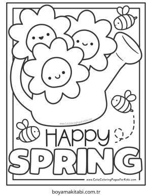 Bahar boyama sayfası – yaratıcılık, eğlenceli etkinlik