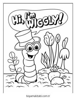 Bahçe boyama sayfası – renkli çizimler, okul öncesi