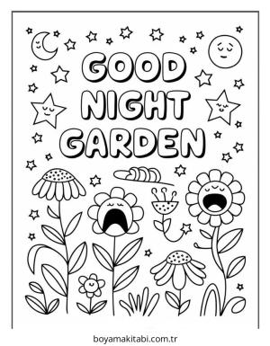 Bahçe boyama sayfası – yaratıcılık, eğlenceli etkinlik