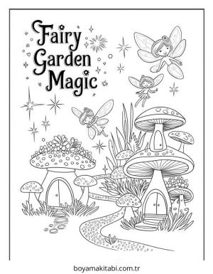 Bahçe boyama sayfası – eğitici aktivite, yaratıcılık