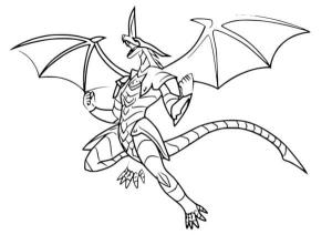 Bakugan boyama sayfası,  coloring page, Pyrus Helix Dragonoid, 