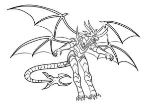 Bakugan boyama sayfası,  coloring page, Uçan Dragonoid, 