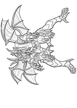 Bakugan boyama sayfası,  coloring page, Titanium dragonoid, 