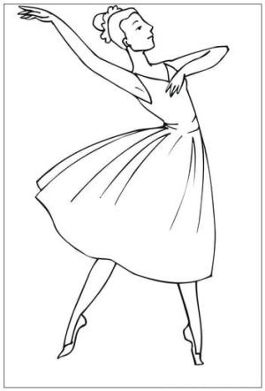 Balerin boyama sayfası,  coloring page, , 