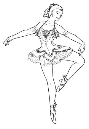 Balerin boyama sayfası,  coloring page, , 
