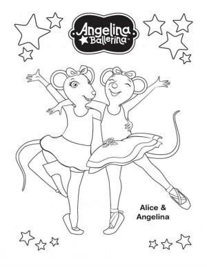 Balerin boyama sayfası,  coloring page, Alice ve Angelina, 