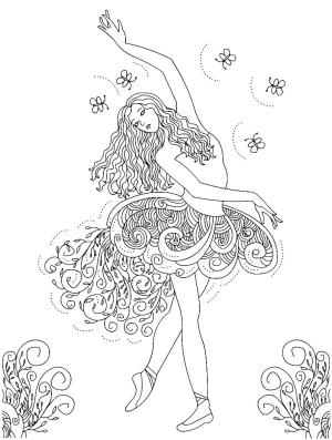 Balerin boyama sayfası,  coloring page, , 