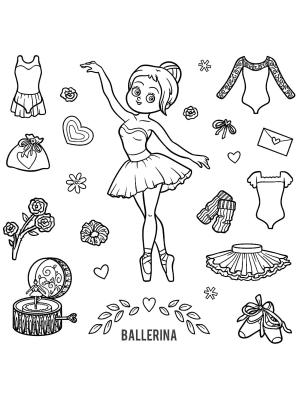 Balerin boyama sayfası,  coloring page, , 
