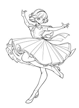 Balerin boyama sayfası,  coloring page, , 