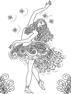 Balerin boyama sayfası,  coloring page, Sert Balerin, 