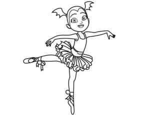 Balerin boyama sayfası,  coloring page, Balerin Yarasa Dansı, 