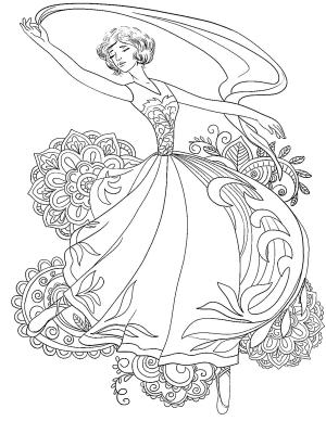 Balerin boyama sayfası,  coloring page, , 