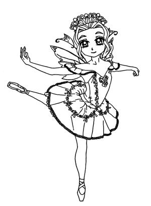 Balerin boyama sayfası,  coloring page, , 