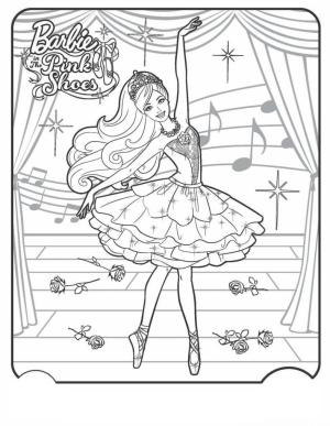 Balerin boyama sayfası,  coloring page, Balerin Barbie, 