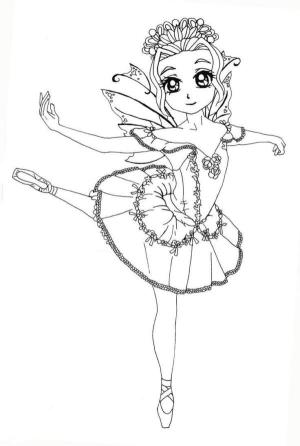 Balerin boyama sayfası,  coloring page, , 