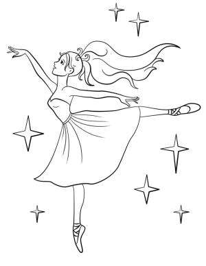 Balerin boyama sayfası,  coloring page, , 