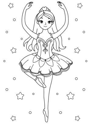 Balerin boyama sayfası,  coloring page, , 