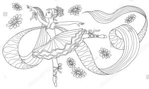 Balerin boyama sayfası,  coloring page, , 