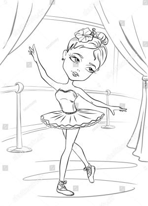 Balerin boyama sayfası,  coloring page, , 