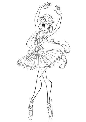 Balerin boyama sayfası,  coloring page, , 