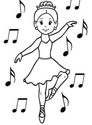 Balerin boyama sayfası,  coloring page, , 