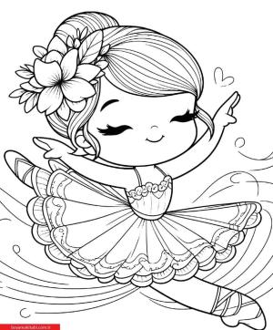 Balerin boyama sayfası, coloring page, ,