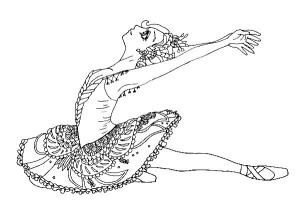 Balerin boyama sayfası,  coloring page, , 