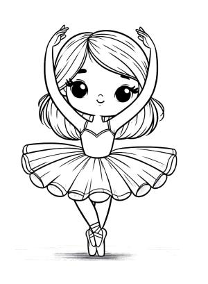 Balerin boyama sayfası,  coloring page, , 