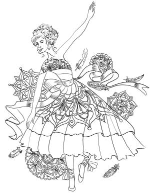 Balerin boyama sayfası,  coloring page, , 