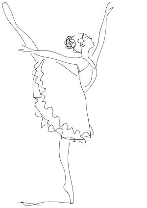 Balerin boyama sayfası,  coloring page, , 