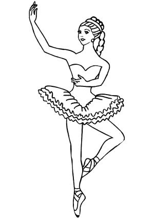 Balerin boyama sayfası,  coloring page, , 