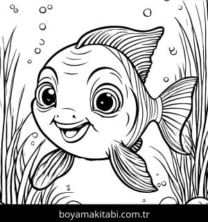 Balık boyama sayfası,  coloring page, , 