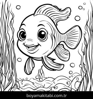 Balık boyama sayfası,  coloring page, , 
