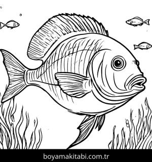 Balık boyama sayfası,  coloring page, , 