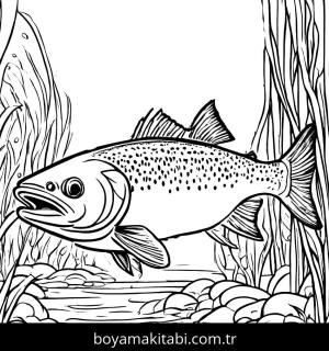 Balık boyama sayfası,  coloring page, , 