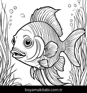 Balık boyama sayfası,  coloring page, , 